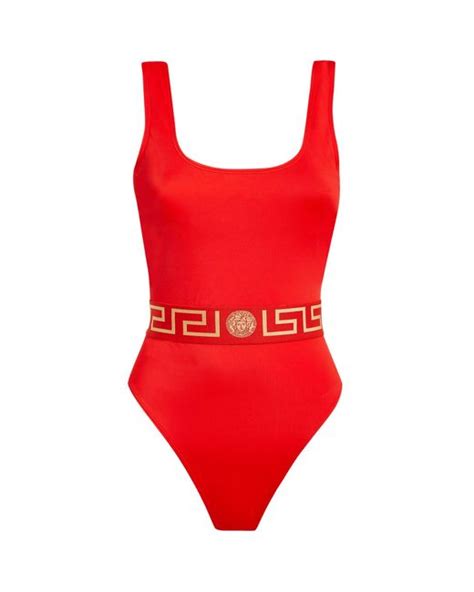 versace swimsuit red